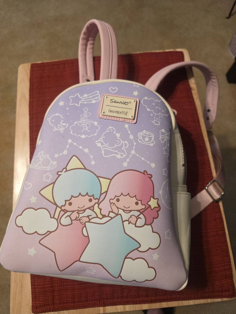 Loungefly Sanrio Little Twin Stars Pink & Lavender Mini Backpack